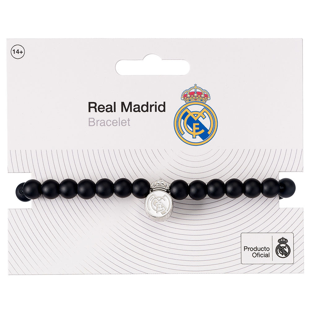 Real Madrid FC Black Bead Bracelet