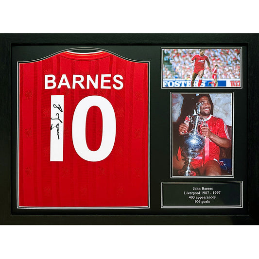 Liverpool FC Barnes Signed Shirt (Framed)