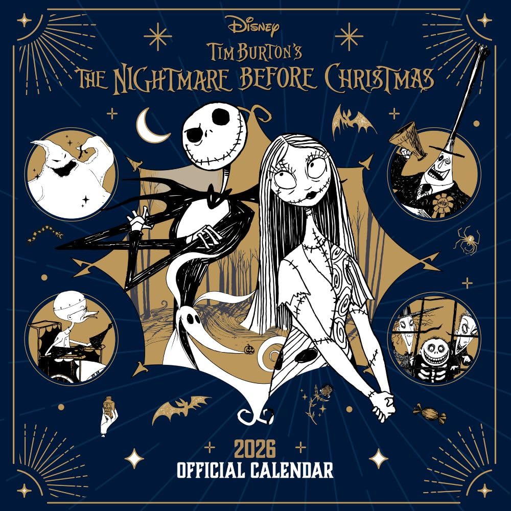 The Nightmare Before Christmas Square Calendar 2026