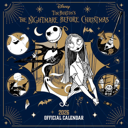 The Nightmare Before Christmas Square Calendar 2026