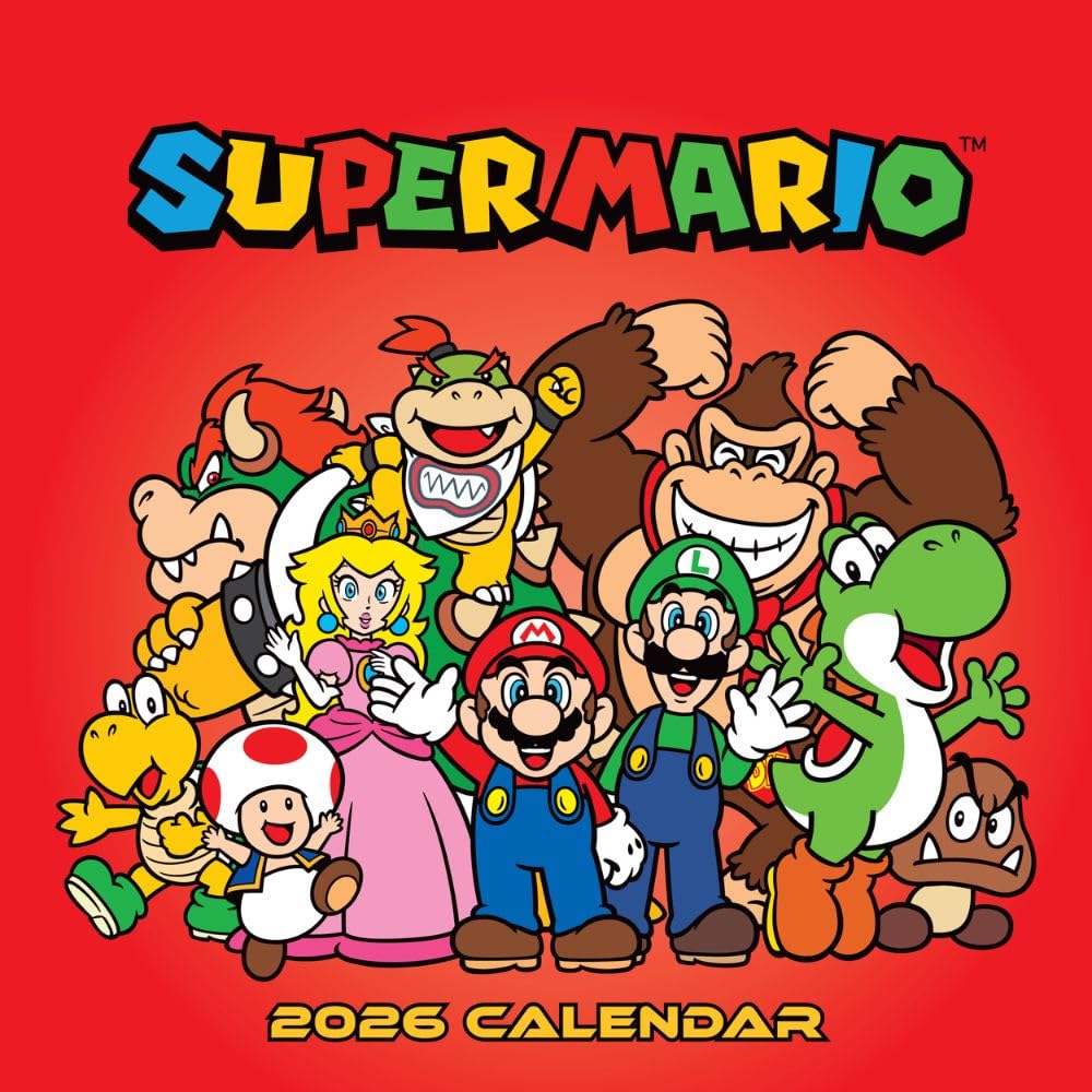 Super Mario Square Calendar 2026