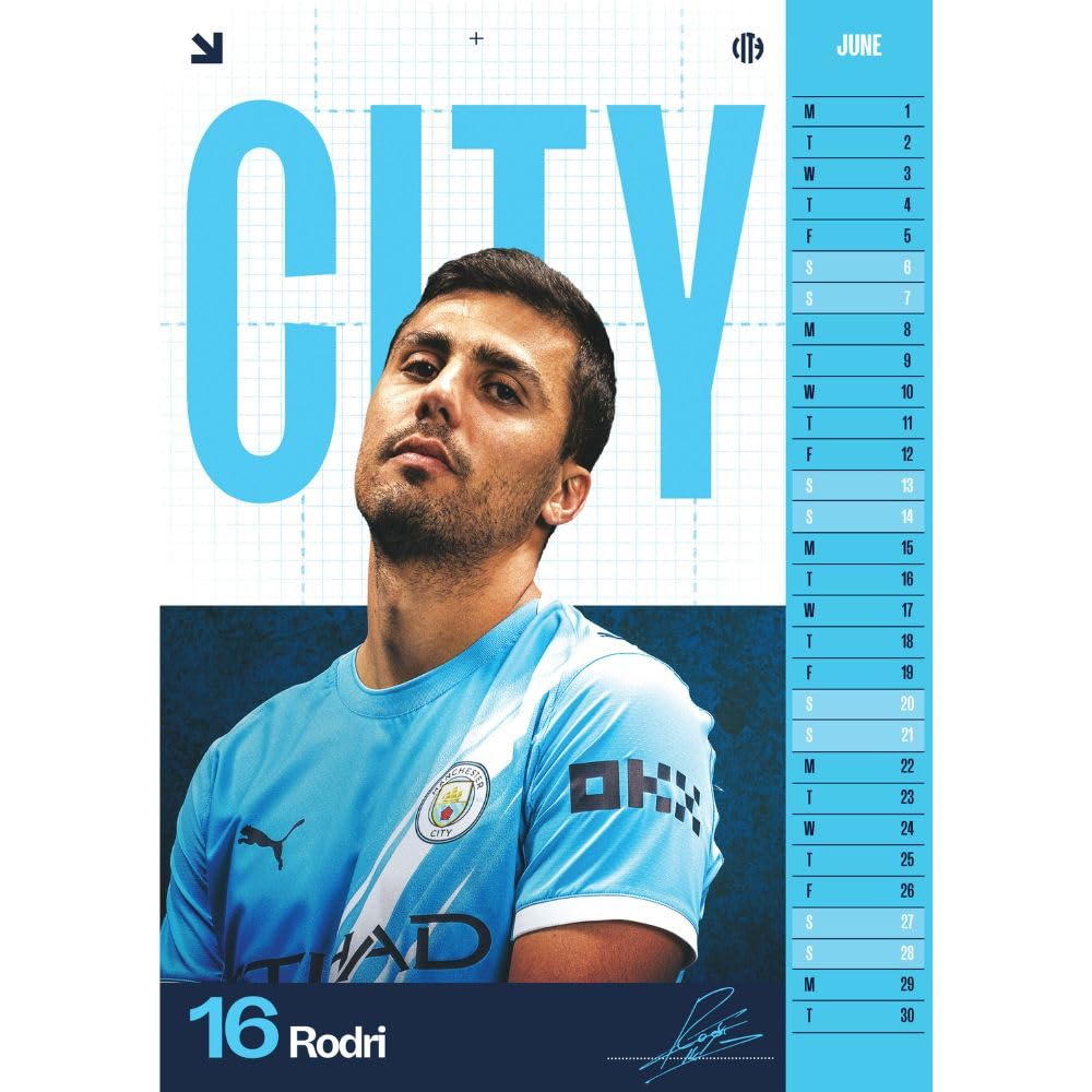 Manchester City FC A3 Calendar 2026