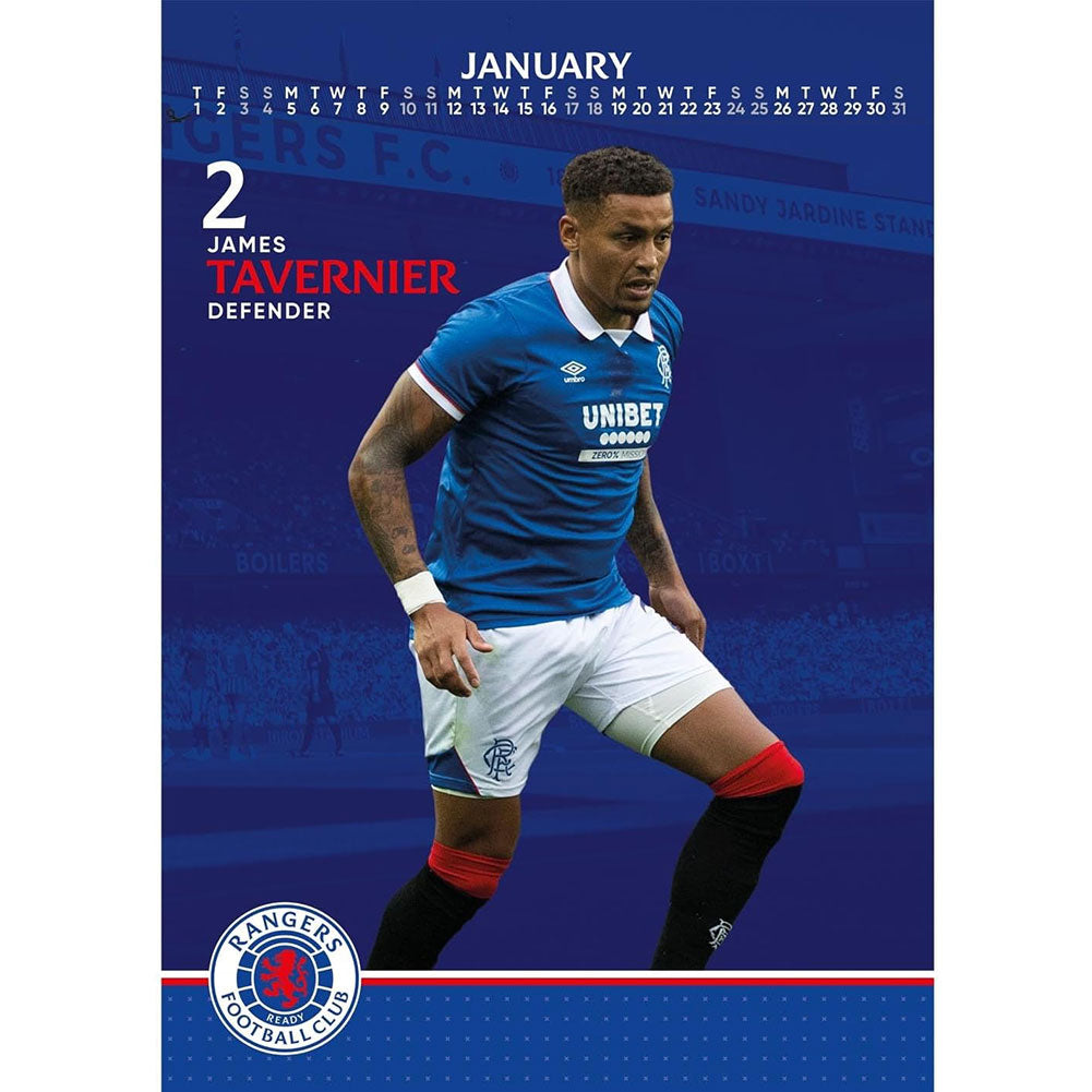 Rangers FC A3 Calendar 2026