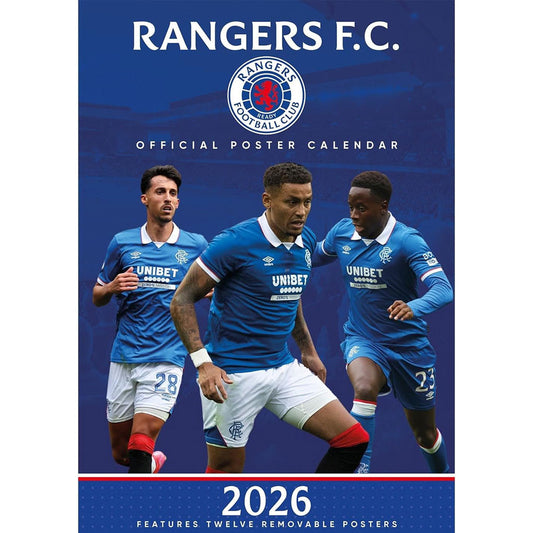 Rangers FC A3 Calendar 2026