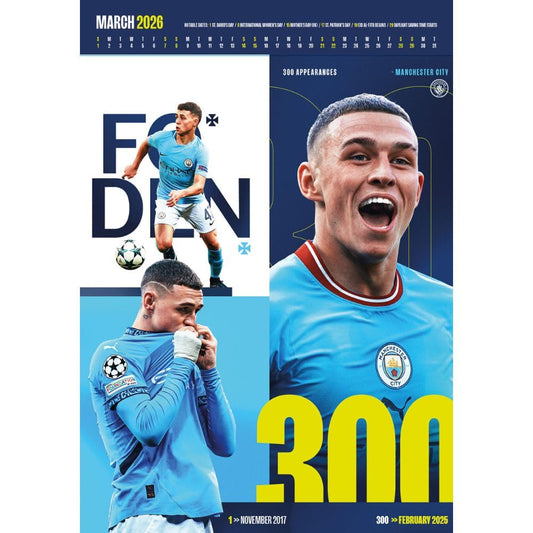 Manchester City FC Deluxe Calendar 2026
