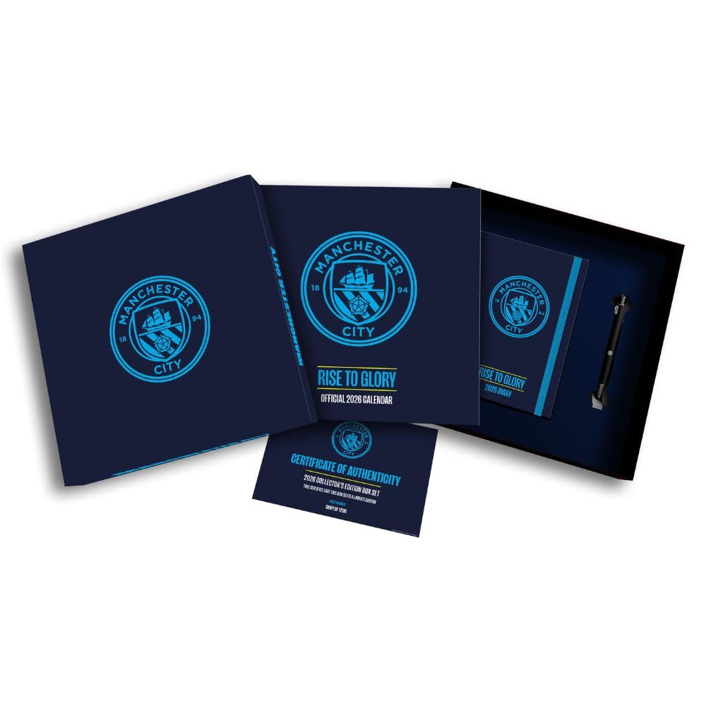 Manchester City FC Calendar & Diary Musical Gift Box 2026