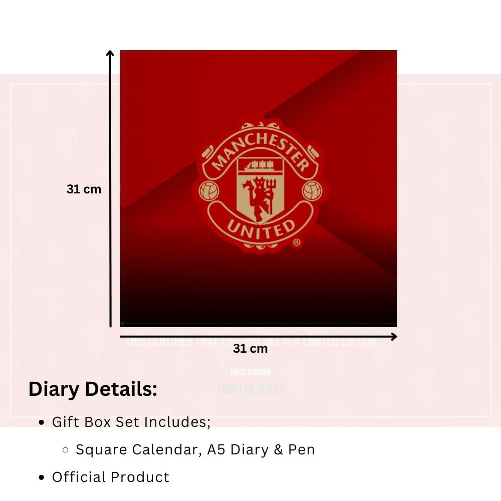 Manchester United FC Calendar & Diary Musical Gift Box 2026