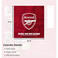 Arsenal FC Desktop Calendar 2026