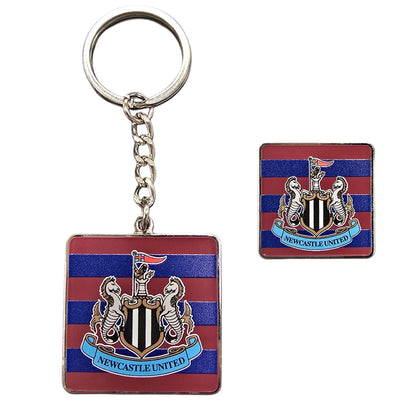 Newcastle United FC 95-96 Away Keyring & Badge Set