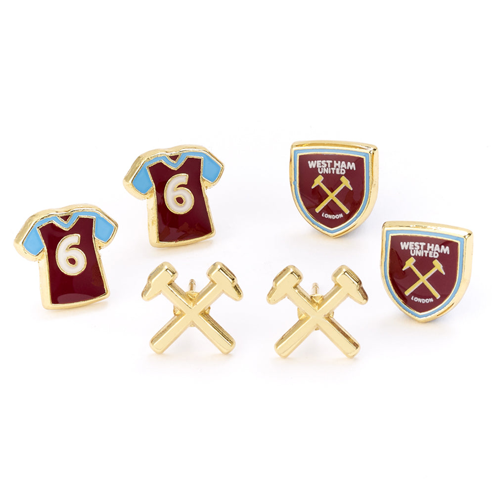 West Ham United FC Stud Earring Set