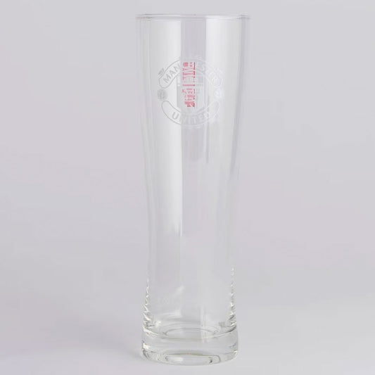 Manchester United FC Mono Crest Tall Beer Glass