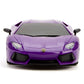 Lamborghini Aventador Radio Controlled Car 1:24 Scale Purple