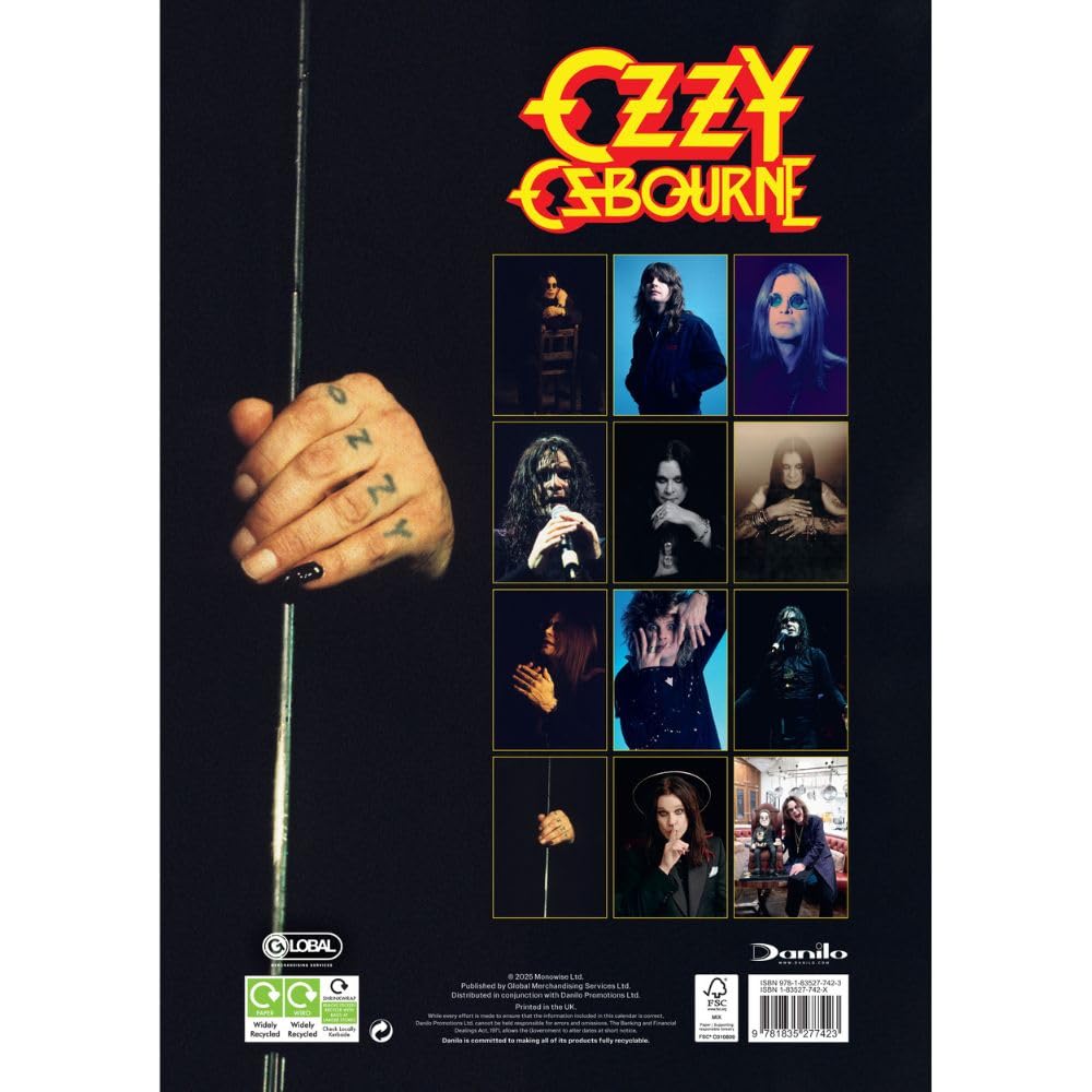 Ozzy Osbourne A3 Calendar 2026