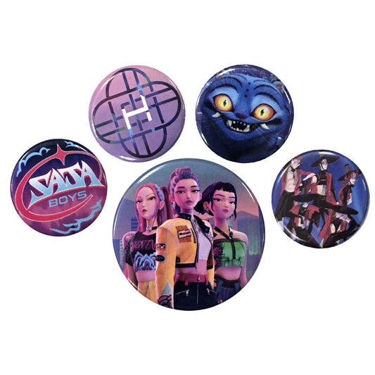 K-POP Demon Hunters Button Badge Set