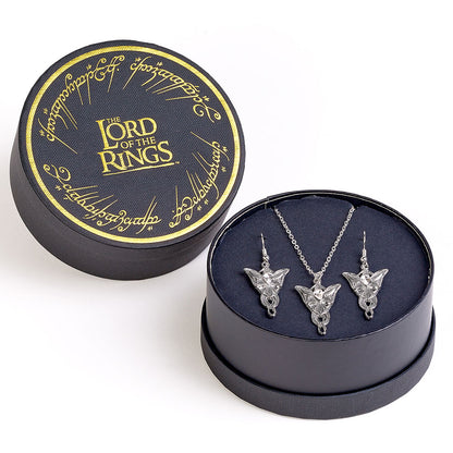 The Lord Of The Rings Evenstar Necklace & Earrings Gift Box
