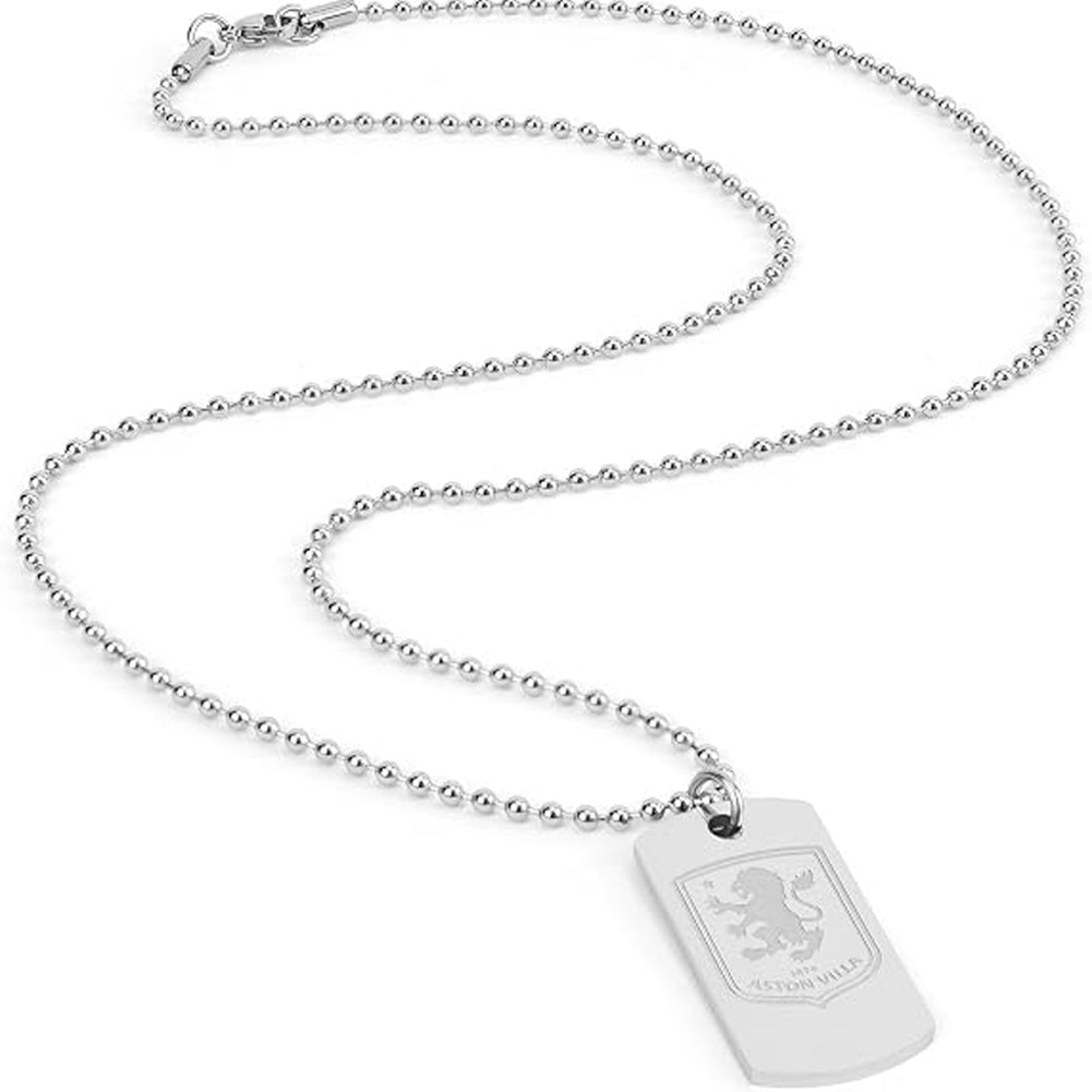Aston Villa FC Engraved Dog Tag & Chain