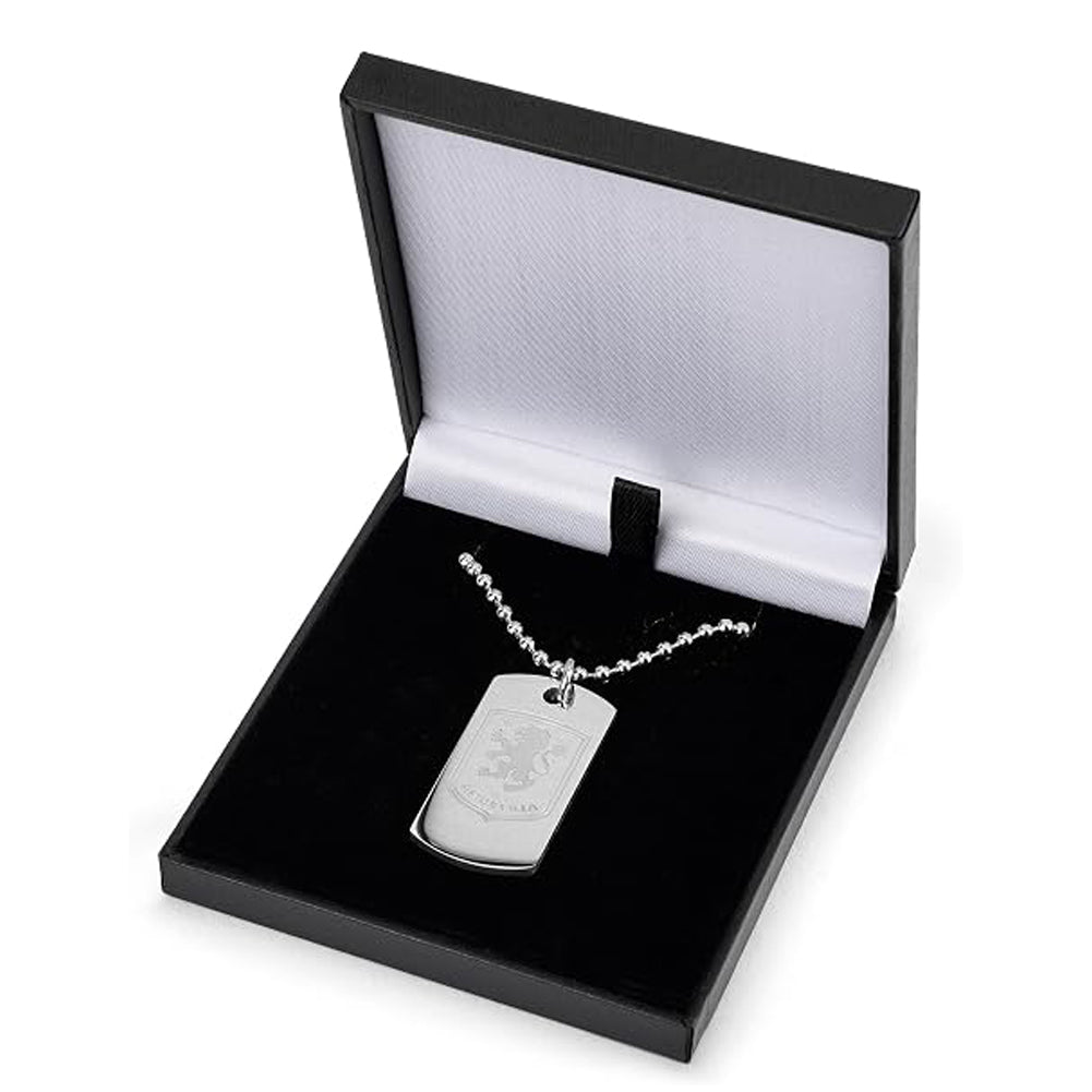 Aston Villa FC Engraved Dog Tag & Chain
