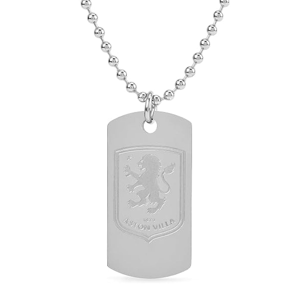 Aston Villa FC Engraved Dog Tag & Chain
