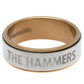 West Ham United FC Bi Colour Spinner Ring X-Small