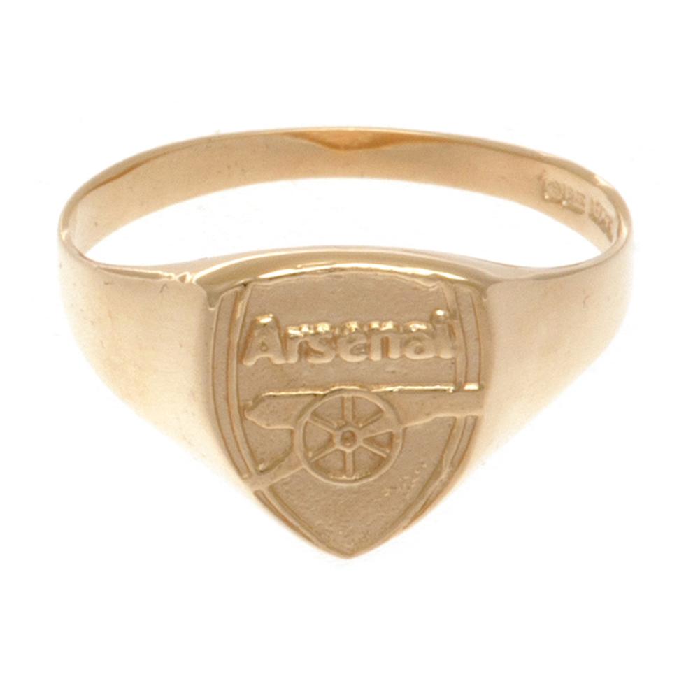 Arsenal FC 9ct Gold Crest Ring Large