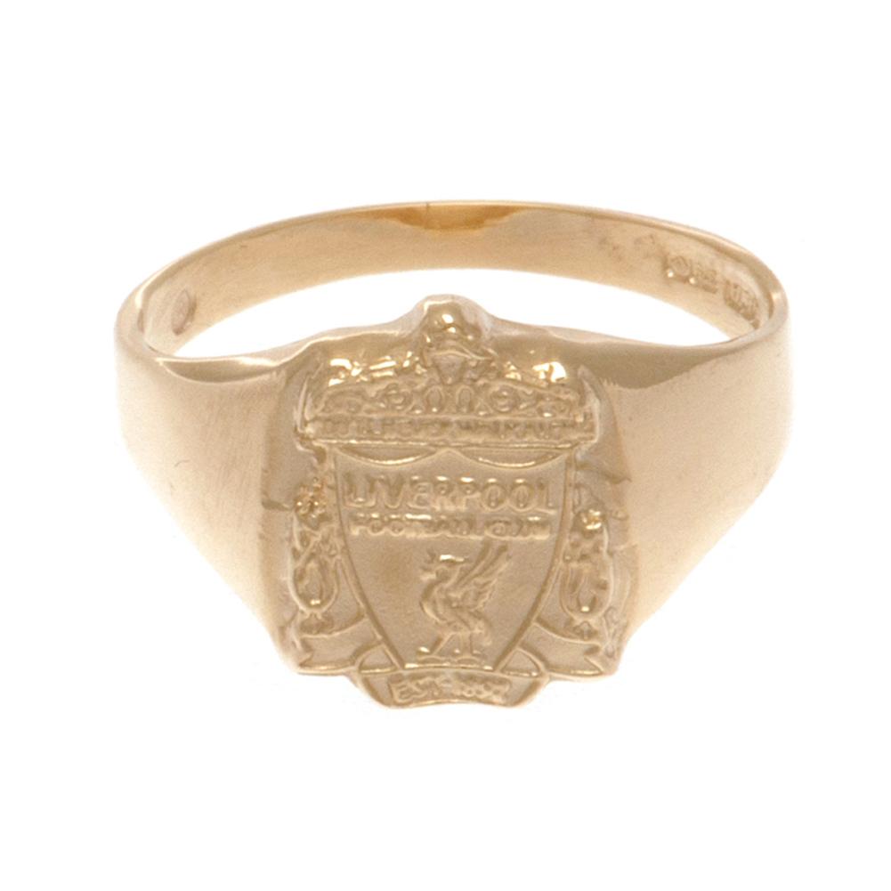 Liverpool FC 9ct Gold Crest Ring Medium