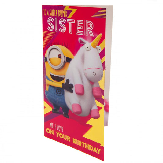 Despicable Me Minion Birthday Card Sister