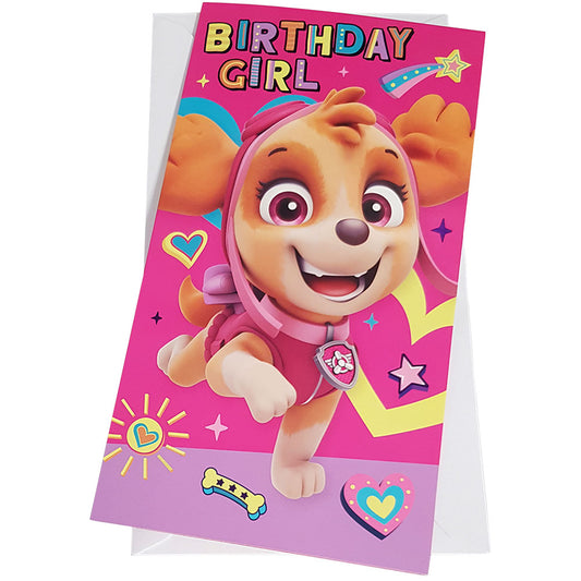 Paw Patrol Birthday Card Girl