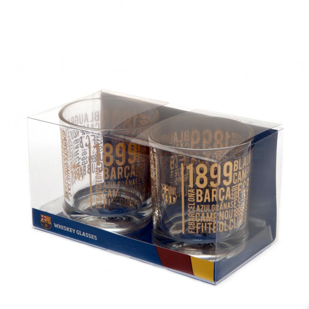 FC Barcelona 2pk Whiskey Glass Set