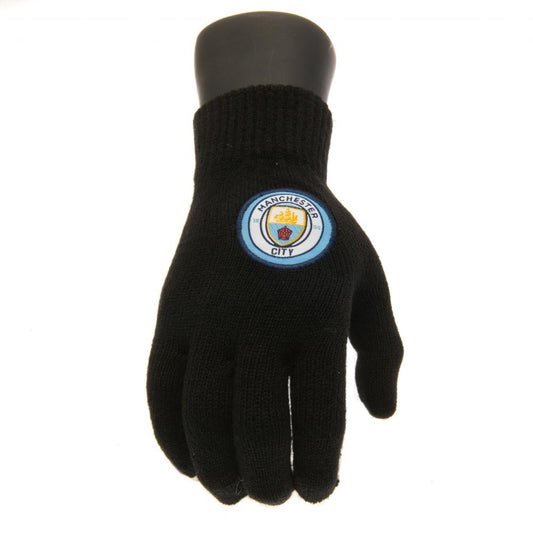 Manchester City FC Knitted Gloves Junior