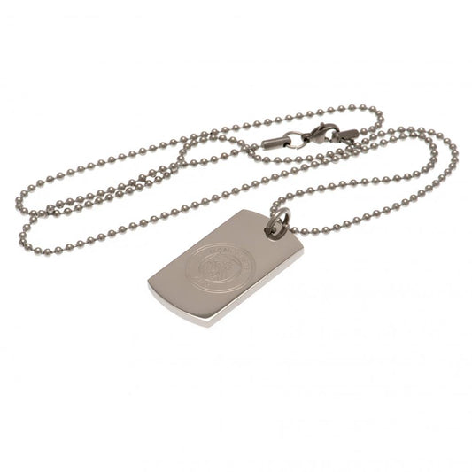 Manchester City FC Engraved Dog Tag & Chain
