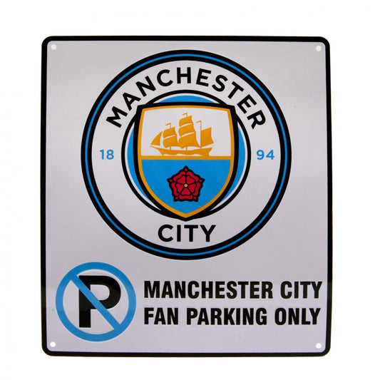 Manchester City FC No Parking Sign