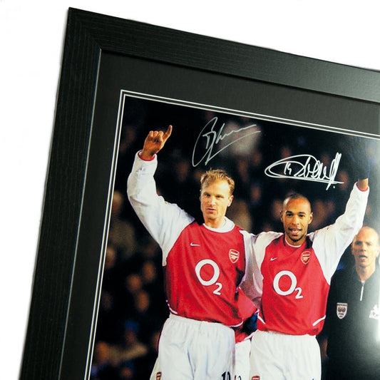 Arsenal FC Bergkamp & Henry Signed Framed Print