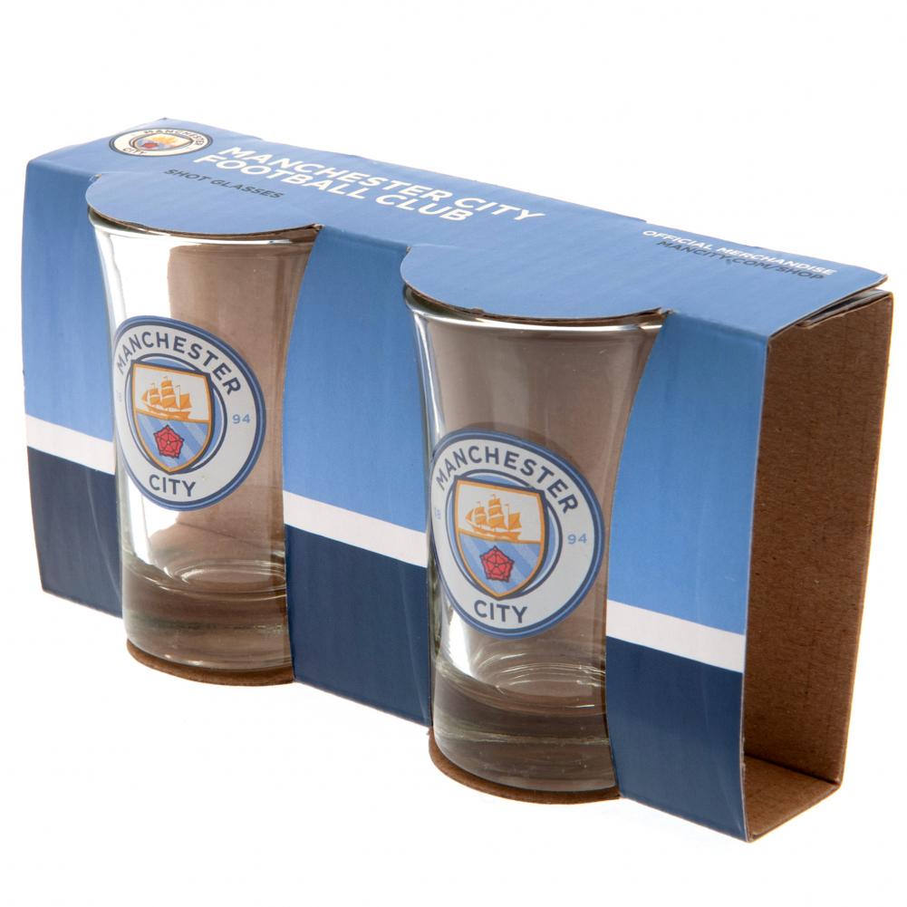 Manchester City FC 2pk Shot Glass Set