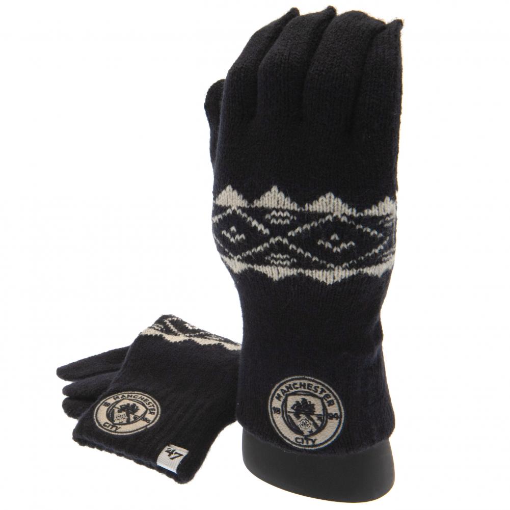 Manchester City FC Knitted Gloves Adult