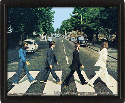 披头士乐队 3D 相框照片 Abbey Road