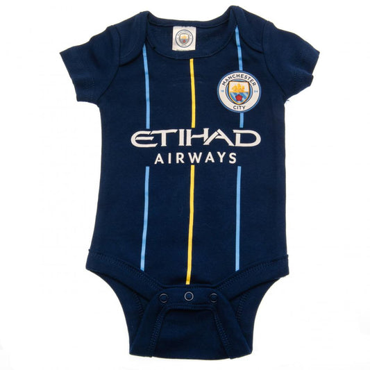 Manchester City FC 2 Pack Bodysuit 6-9 Mths NV