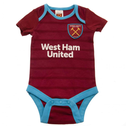 West Ham United FC 2 Pack Bodysuit 12/18 mths BL