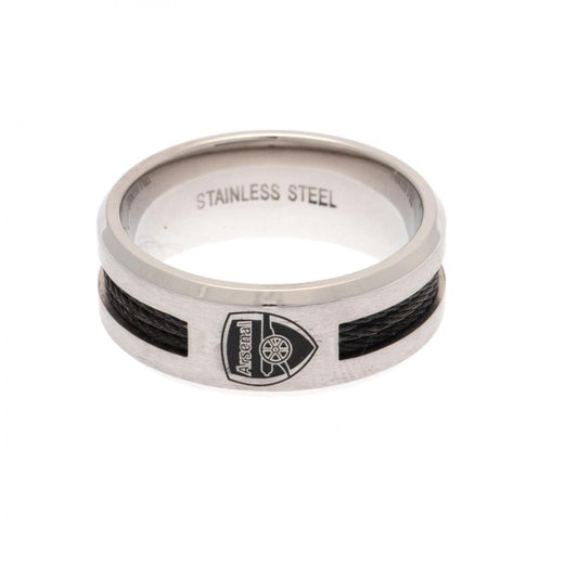 Arsenal FC Black Inlay Ring Small CR