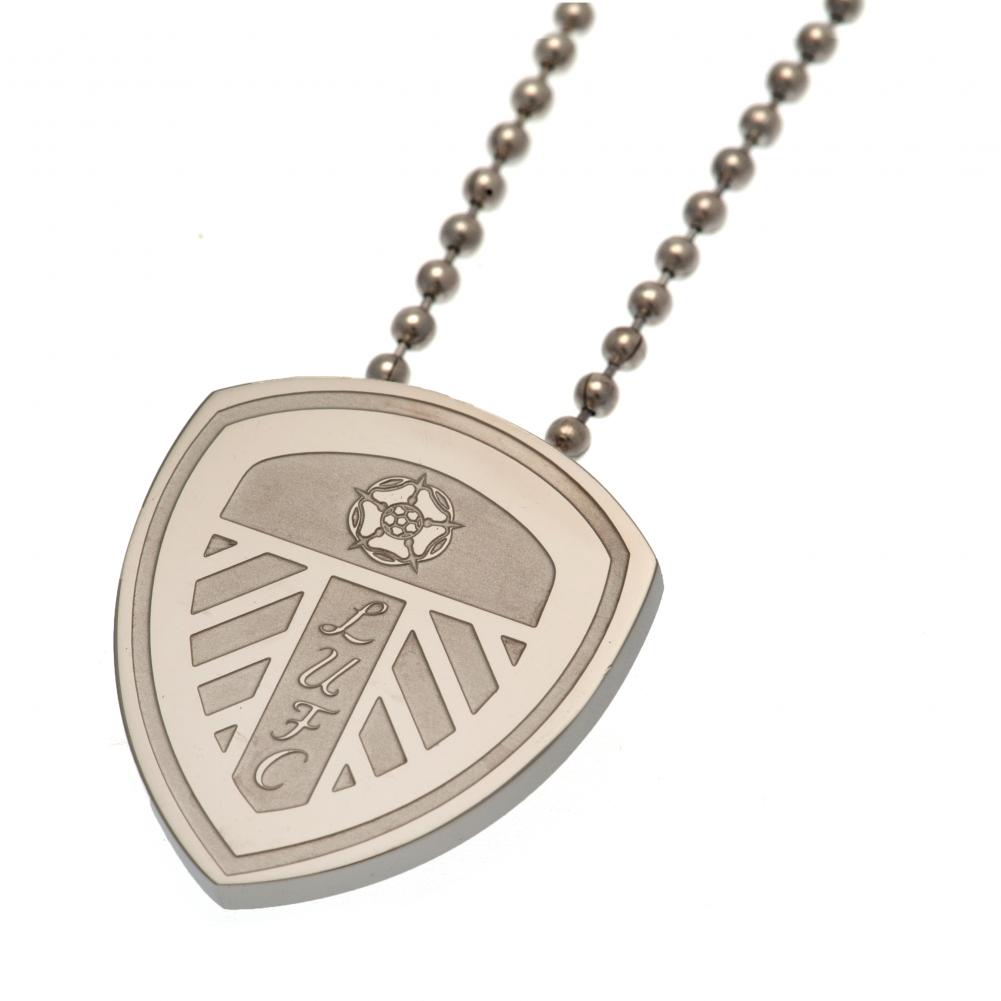 Leeds United FC Stainless Steel Pendant & Chain LG