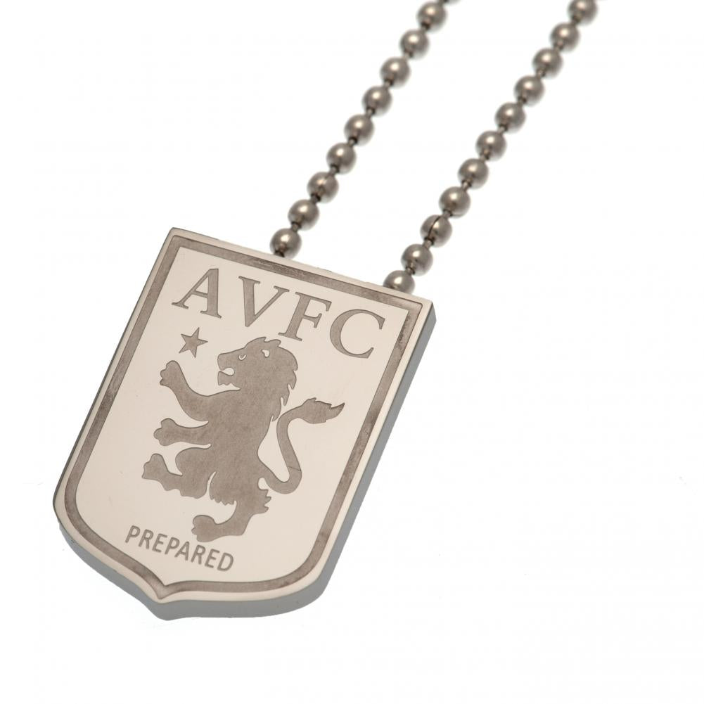 Aston Villa FC Stainless Steel Pendant & Chain LG