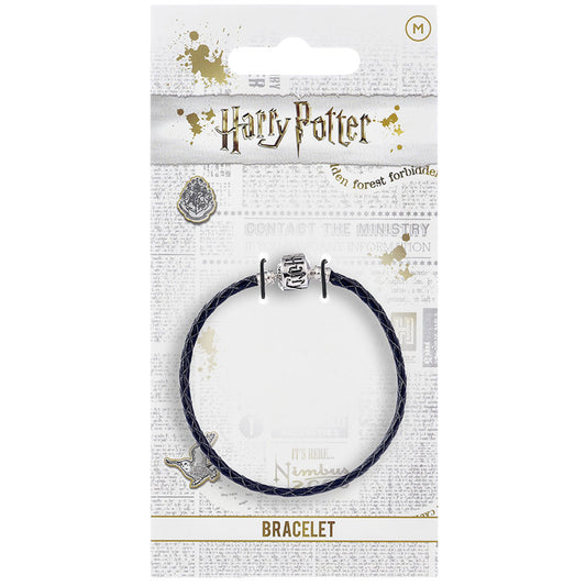 Harry Potter Leather Charm Bracelet Black XS
