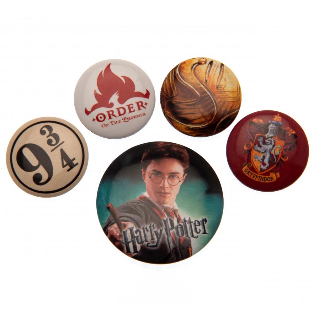 Harry Potter Button Badge Set Golden Snitch