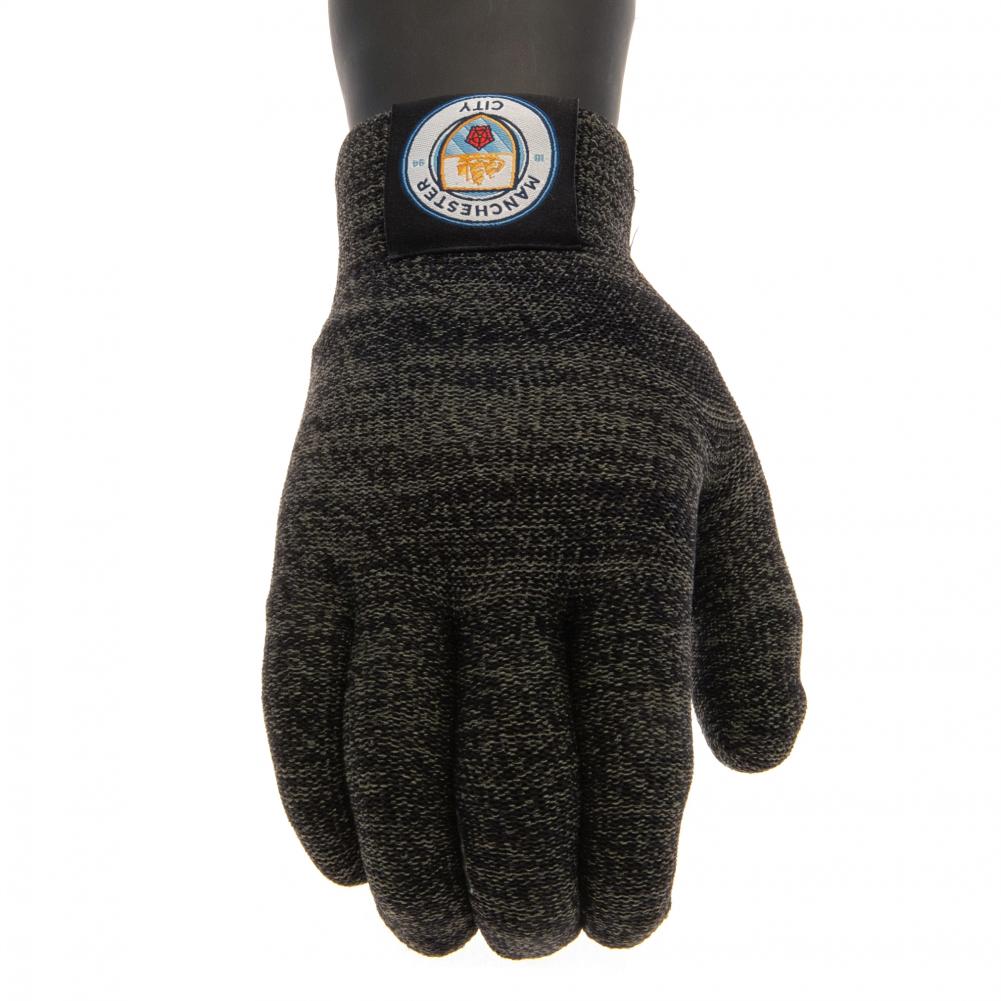 Manchester City FC Luxury Touchscreen Gloves Youths