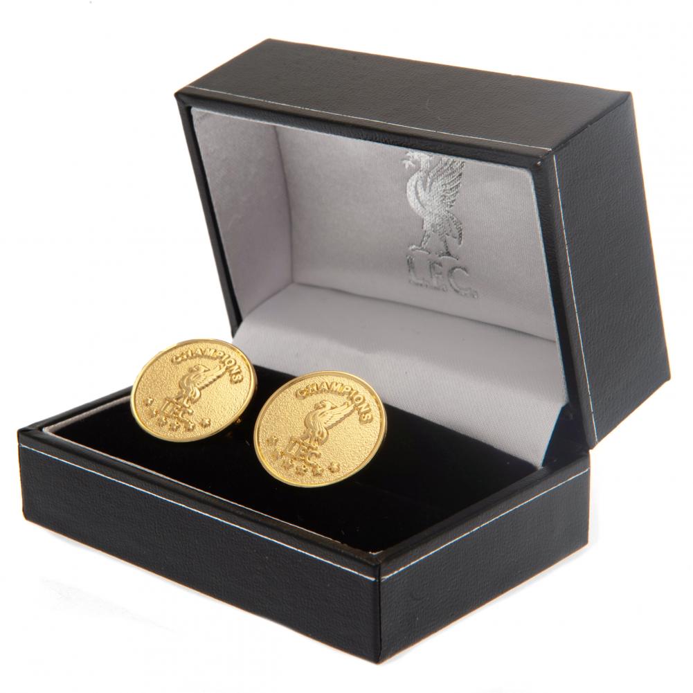 Liverpool FC Champions Of Europe Gold Plated Cufflinks