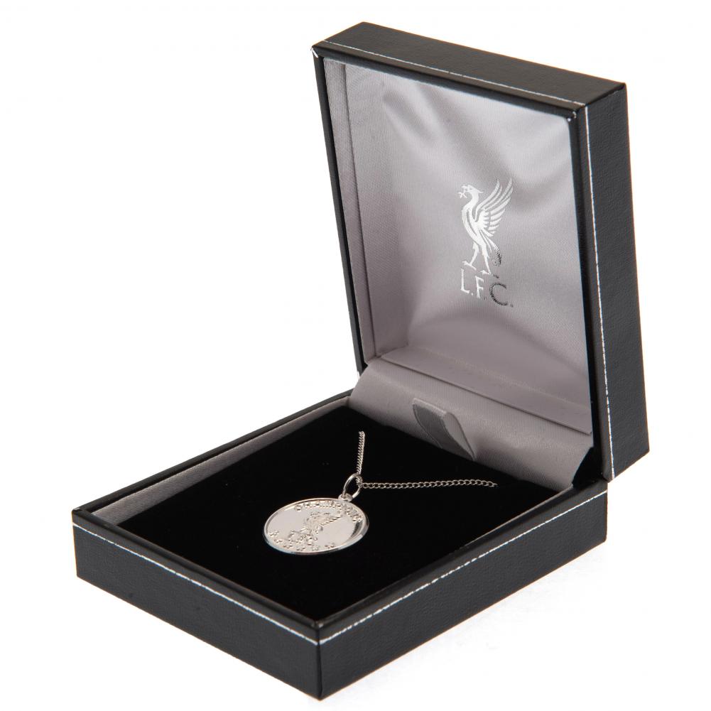 Liverpool FC Champions Of Europe Sterling Silver Pendant & Chain