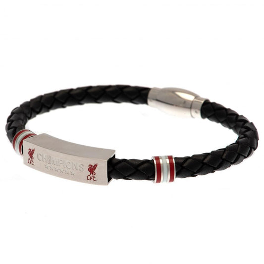 Liverpool FC Champions Of Europe Leather Bracelet