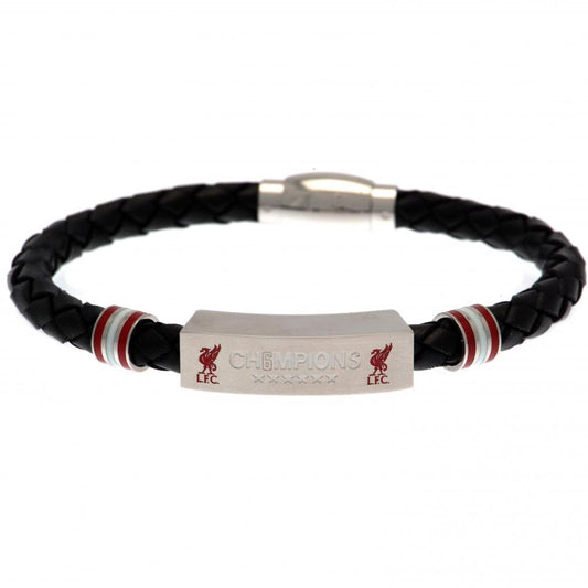 Liverpool FC Champions Of Europe Leather Bracelet