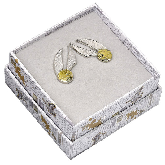 Harry Potter Silver Plated Cufflinks Golden Snitch