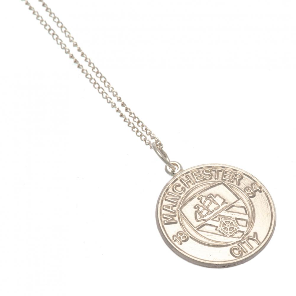 Manchester City FC Sterling Silver Pendant & Chain