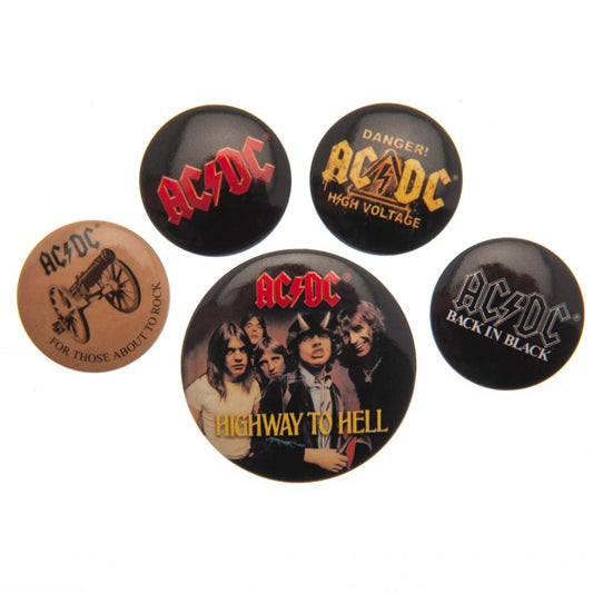 AC/DC Button Badge Set